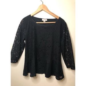LOFT Peplum Lace Blouse